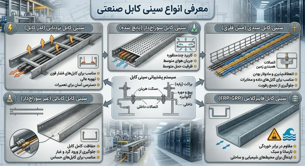 معرفی انواع سینی کابل