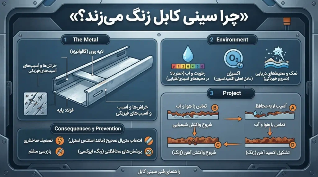 دلیل اینکه چرا سینی کابل زنگ میزند
