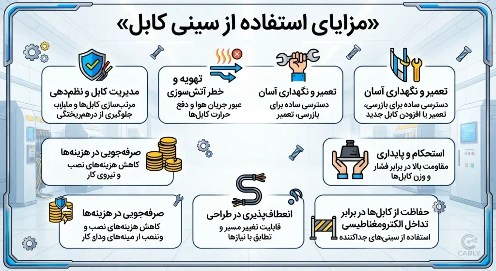  مزایای استفاده از سینی کابل